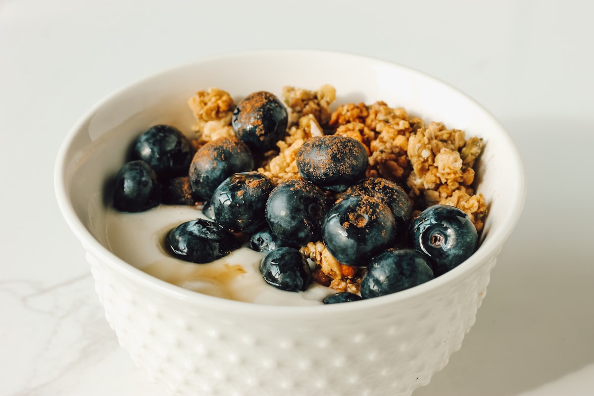 Yogur natural probiótico y alimentos fermentados ricos en lactobacilo
